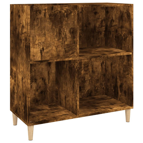 Record Cabinet Smoked Oak 84.5X38X89 Cm Engineered Wood