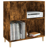 Record Cabinet Smoked Oak 84.5X38X89 Cm Engineered Wood