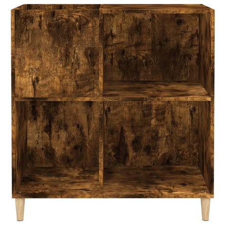 Record Cabinet Smoked Oak 84.5X38X89 Cm Engineered Wood