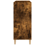 Record Cabinet Smoked Oak 84.5X38X89 Cm Engineered Wood