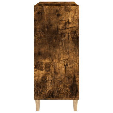 Record Cabinet Smoked Oak 84.5X38X89 Cm Engineered Wood