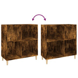 Record Cabinet Smoked Oak 84.5X38X89 Cm Engineered Wood