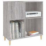 Record Cabinet Grey Sonoma 84.5X38X89 Cm Engineered Wood