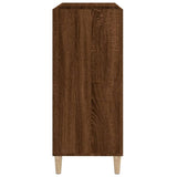 Record Cabinet Brown Oak 84.5X38X89 Cm Engineered Wood