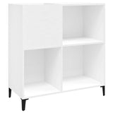 Record Cabinet White 84.5X38X89 Cm Engineered Wood