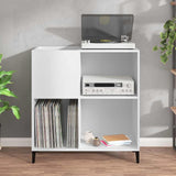 Record Cabinet White 84.5X38X89 Cm Engineered Wood