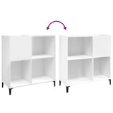 Record Cabinet White 84.5X38X89 Cm Engineered Wood