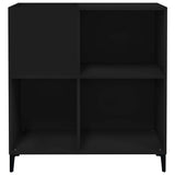 Record Cabinet Black 84.5X38X89 Cm Engineered Wood