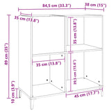 Record Cabinet Sonoma Oak 84.5X38X89 Cm Engineered Wood
