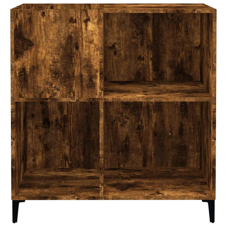 Record Cabinet Smoked Oak 84.5X38X89 Cm Engineered Wood