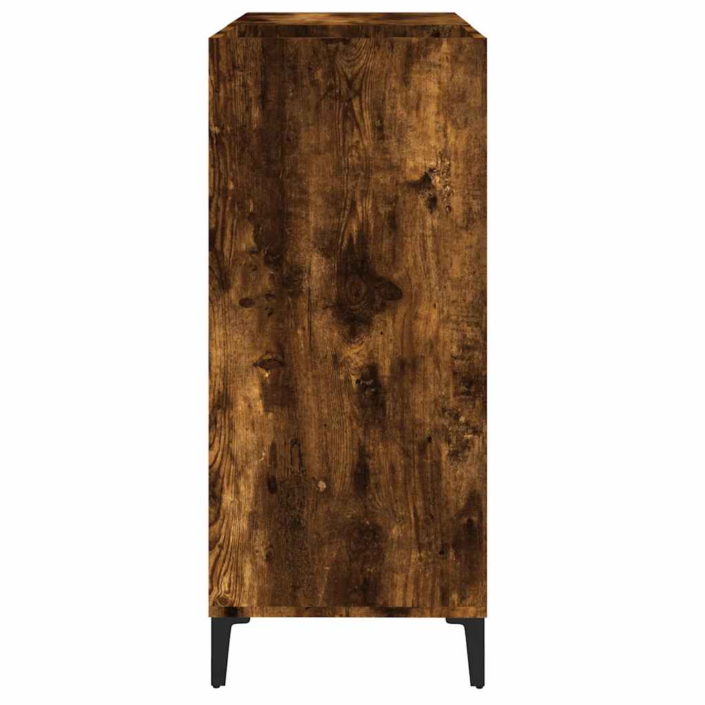 Record Cabinet Smoked Oak 84.5X38X89 Cm Engineered Wood