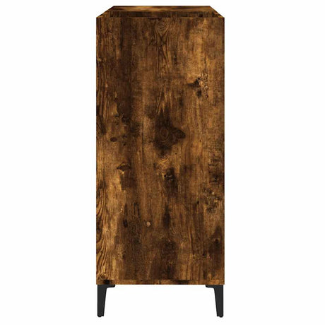 Record Cabinet Smoked Oak 84.5X38X89 Cm Engineered Wood