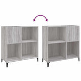 Record Cabinet Grey Sonoma 84.5X38X89 Cm Engineered Wood