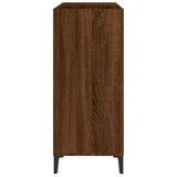 Record Cabinet Brown Oak 84.5X38X89 Cm Engineered Wood
