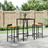 11 Piece Garden Bar Set Poly Rattan& Solid Wood Acacia