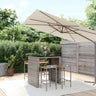 9 Piece Garden Bar Set Poly Rattan& Solid Wood Acacia