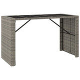 9 Piece Garden Bar Set Poly Rattan& Solid Wood Acacia