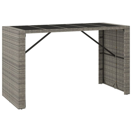 9 Piece Garden Bar Set Poly Rattan& Solid Wood Acacia