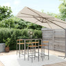 7 Piece Garden Bar Set Poly Rattan& Solid Wood Acacia