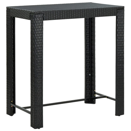 5 Piece Garden Bar Set Poly Rattan&Solid Wood Acacia