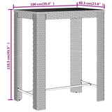 5 Piece Garden Bar Set Poly Rattan&Solid Wood Acacia