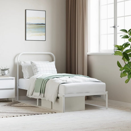 Metal Bed Frame Without Mattress 90X190Cm