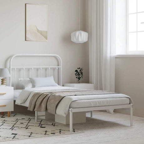 Metal Bed Frame Without Mattress 90X190Cm
