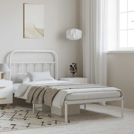 Metal Bed Frame Without Mattress 90X190Cm