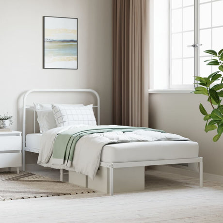 Metal Bed Frame Without Mattress 90X190Cm