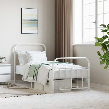 Metal Bed Frame Without Mattress 90X190Cm