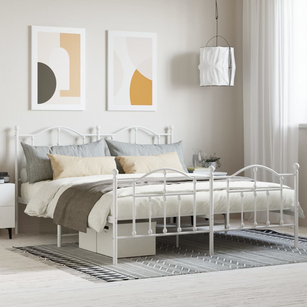 Metal Bed Frame Without Mattress 200X200Cm