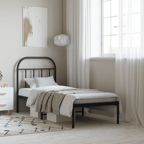 Metal Bed Frame Without Mattress With Footboard 120X190Cm