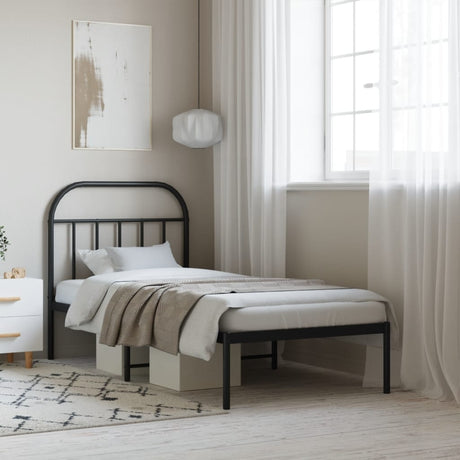 Metal Bed Frame Without Mattress With Footboard 120X190Cm