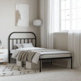 Metal Bed Frame Without Mattress With Footboard 120X190Cm