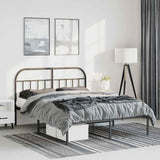 Metal Bed Frame Without Mattress With Footboard 120X190Cm