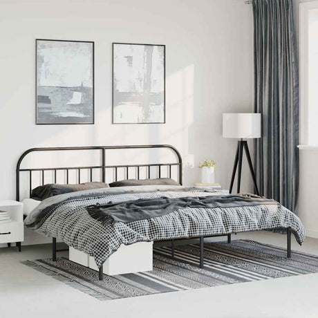 Metal Bed Frame Without Mattress With Footboard 120X190Cm