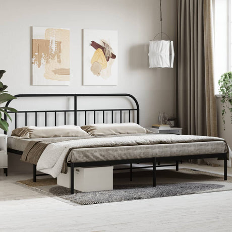 Metal Bed Frame Without Mattress With Footboard 120X190Cm