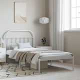 Metal Bed Frame Without Mattress With Footboard 120X190Cm