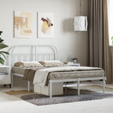Metal Bed Frame Without Mattress With Footboard 120X190Cm