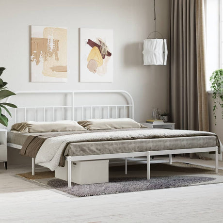 Metal Bed Frame Without Mattress With Footboard 120X190Cm