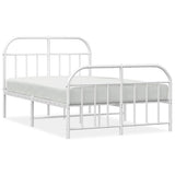 Metal Bed Frame Without Mattress With Footboard 120X190Cm