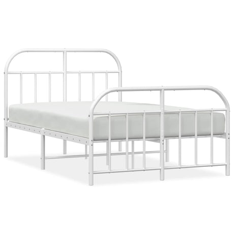 Metal Bed Frame Without Mattress With Footboard 120X190Cm