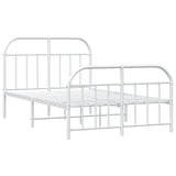 Metal Bed Frame Without Mattress With Footboard 120X190Cm
