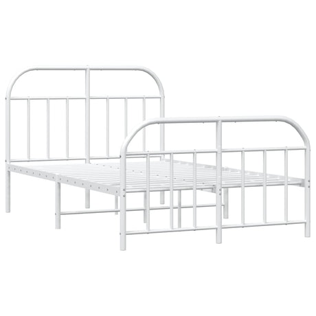 Metal Bed Frame Without Mattress With Footboard 120X190Cm