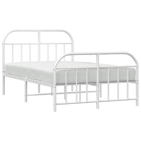 Metal Bed Frame Without Mattress With Footboard 120X190Cm