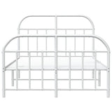Metal Bed Frame Without Mattress With Footboard 120X190Cm
