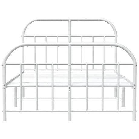 Metal Bed Frame Without Mattress With Footboard 120X190Cm