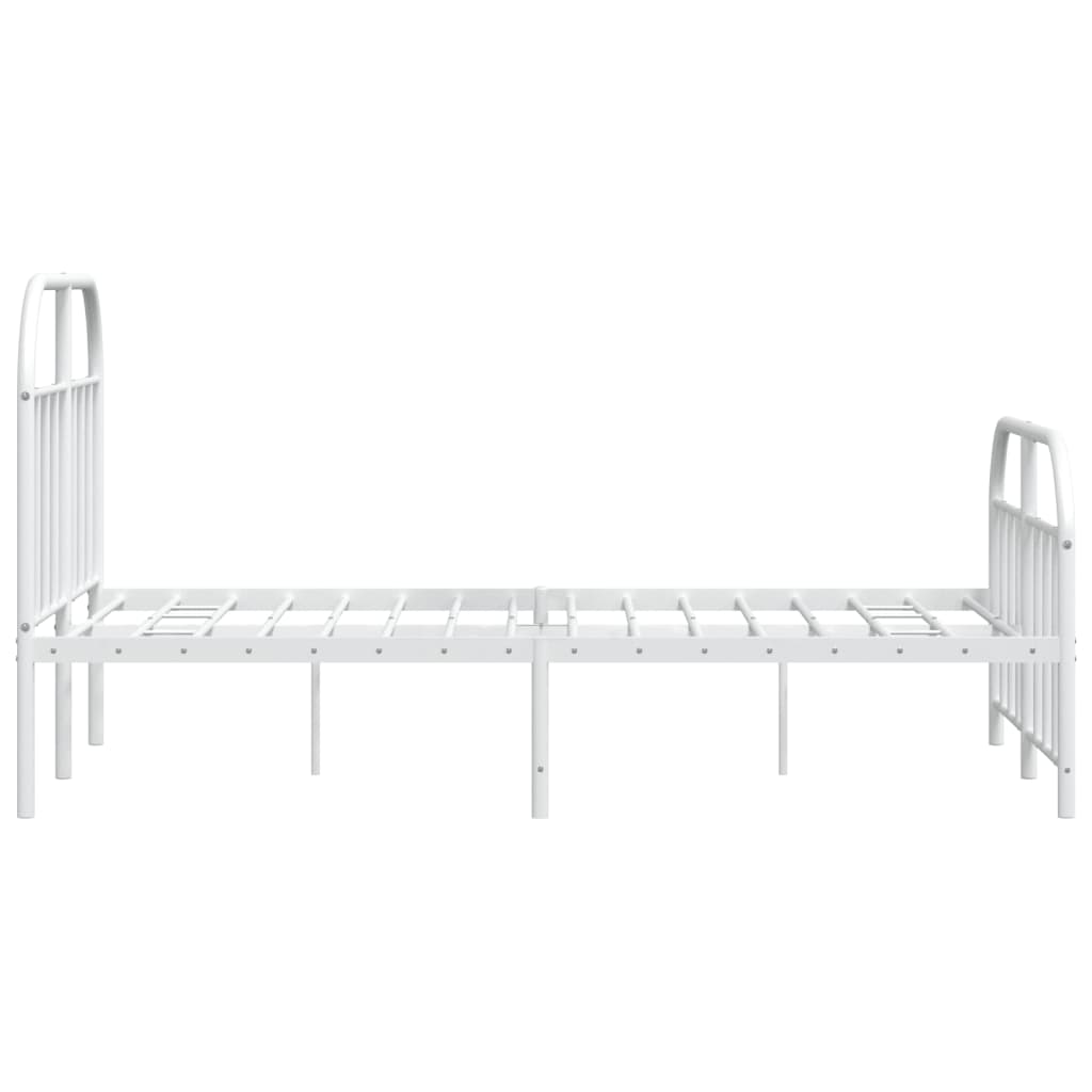 Metal Bed Frame Without Mattress With Footboard 120X190Cm