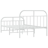 Metal Bed Frame Without Mattress With Footboard 120X190Cm