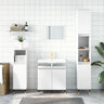 3 Piece Bathroom Cabinet Set Engineered Wood